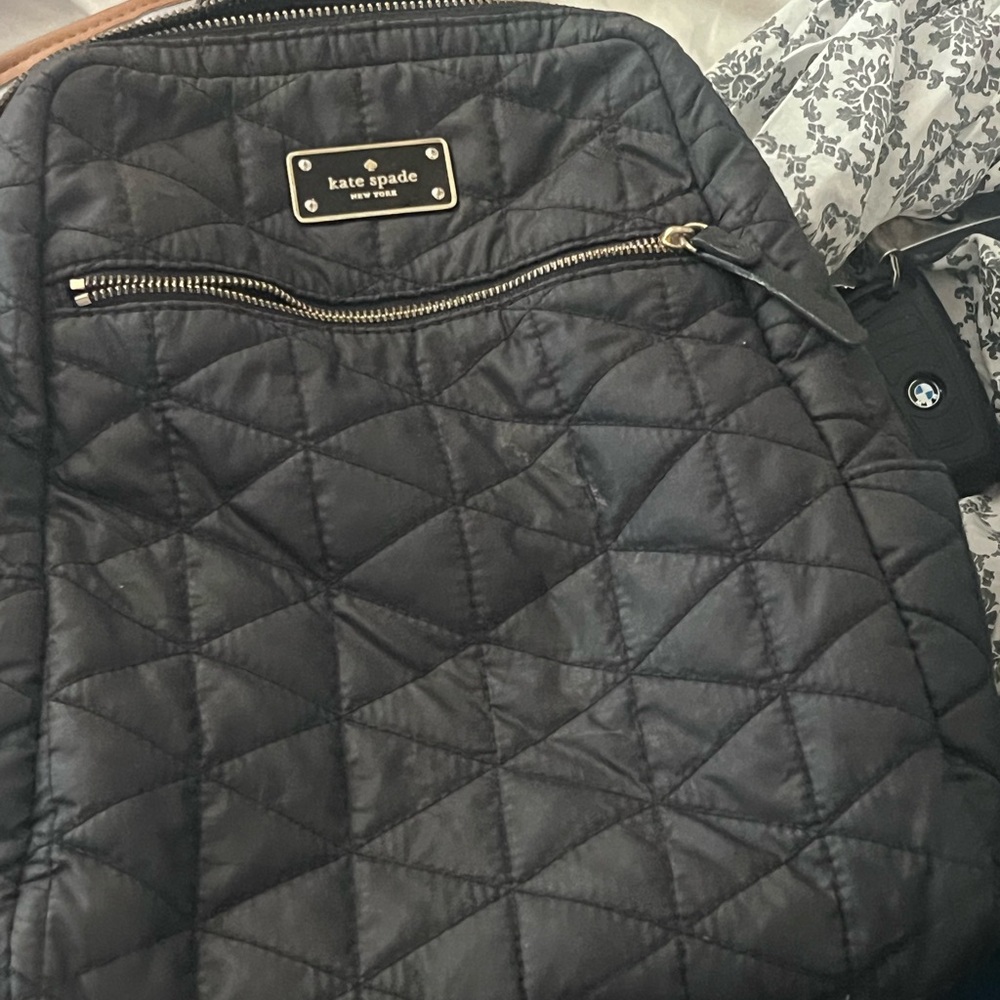 Kate Spade Quilted Black Backpack